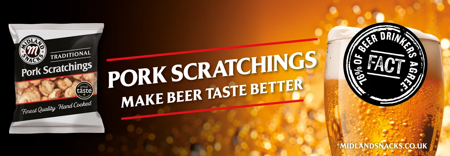 Tayto Midland snacks - Traditional Pork Scratchings - make beer taste better