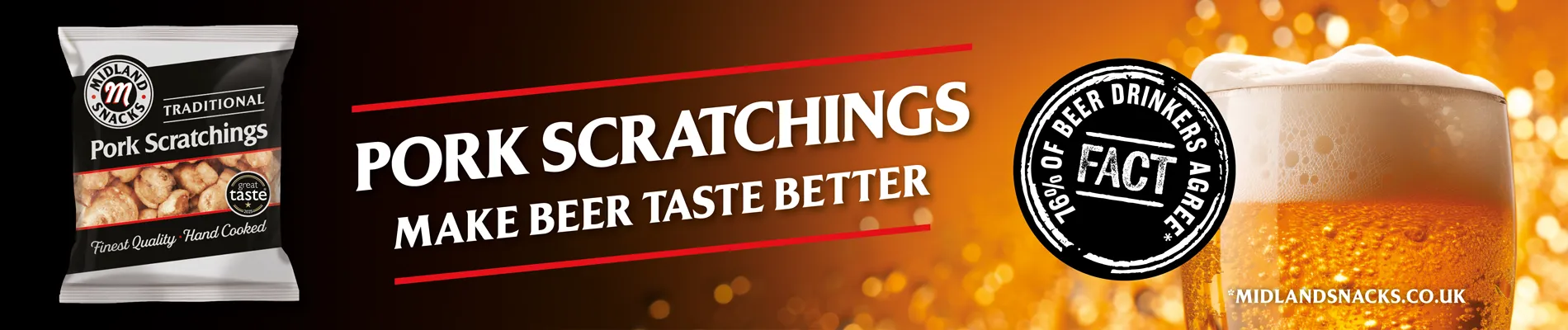 Tayto Midland snacks - Traditional Pork Scratchings - make beer taste better