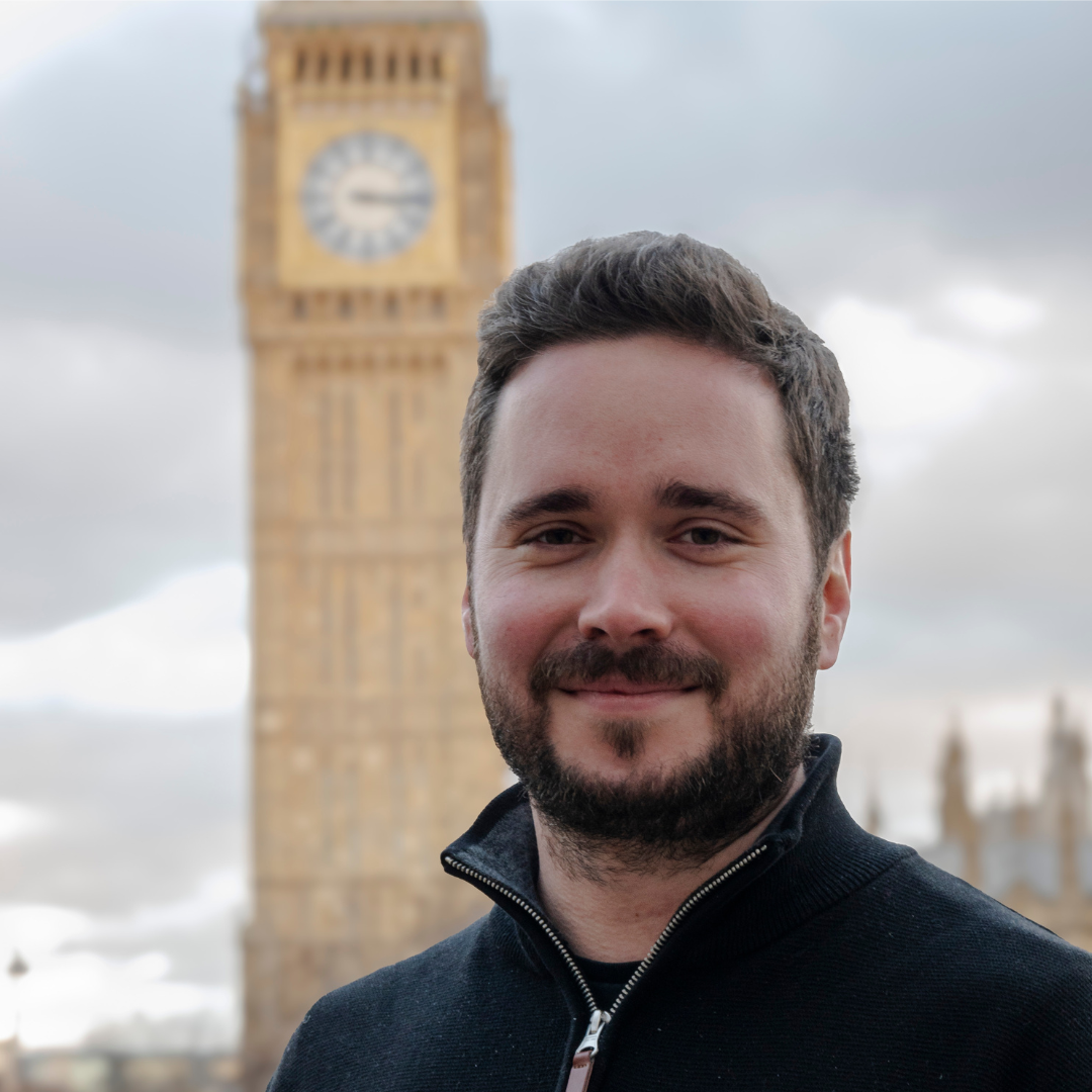 CAMRA Chairman Ash Corbett-Collins CAMRA Chairman Ash Corbett-Collins in front of Big Ben.
